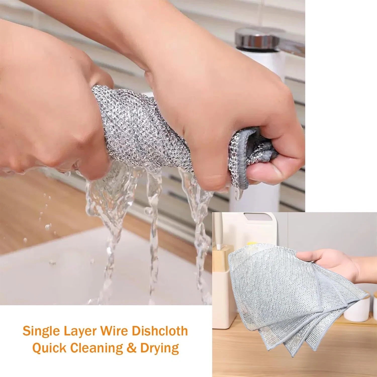 10/20 Pcs Double-Layer Anti-Scratch Cleaning Cloth Wet & Dry Multi-Purpose