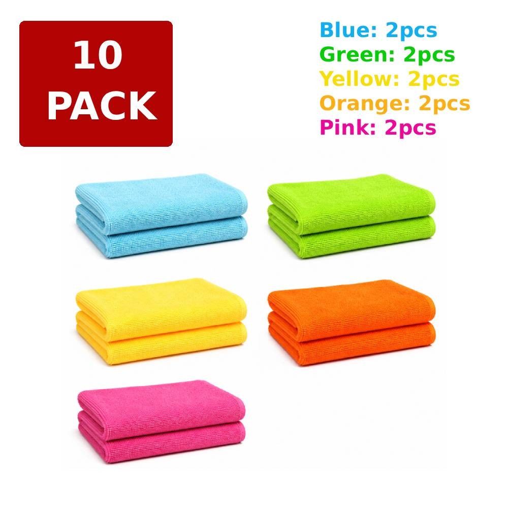 Multi 2/10/50 Pack Microfiber Cleaning Cloth Towels Car Detailing Polishing Rag.