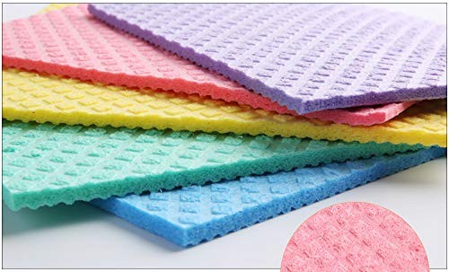 Reusable Cleaning Cellulose Sponge Cloths Absorbent Wipes Clean Kitchen Car Dish