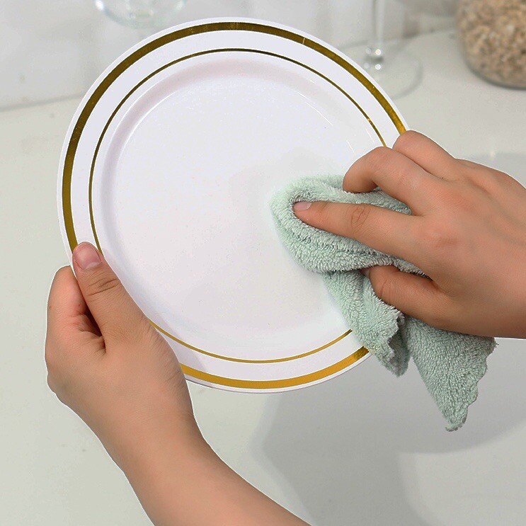 10 PACK Cute Color Washcloth Microfiber Cleaning Cloth 25x25CM Gift Idea Kitchen
