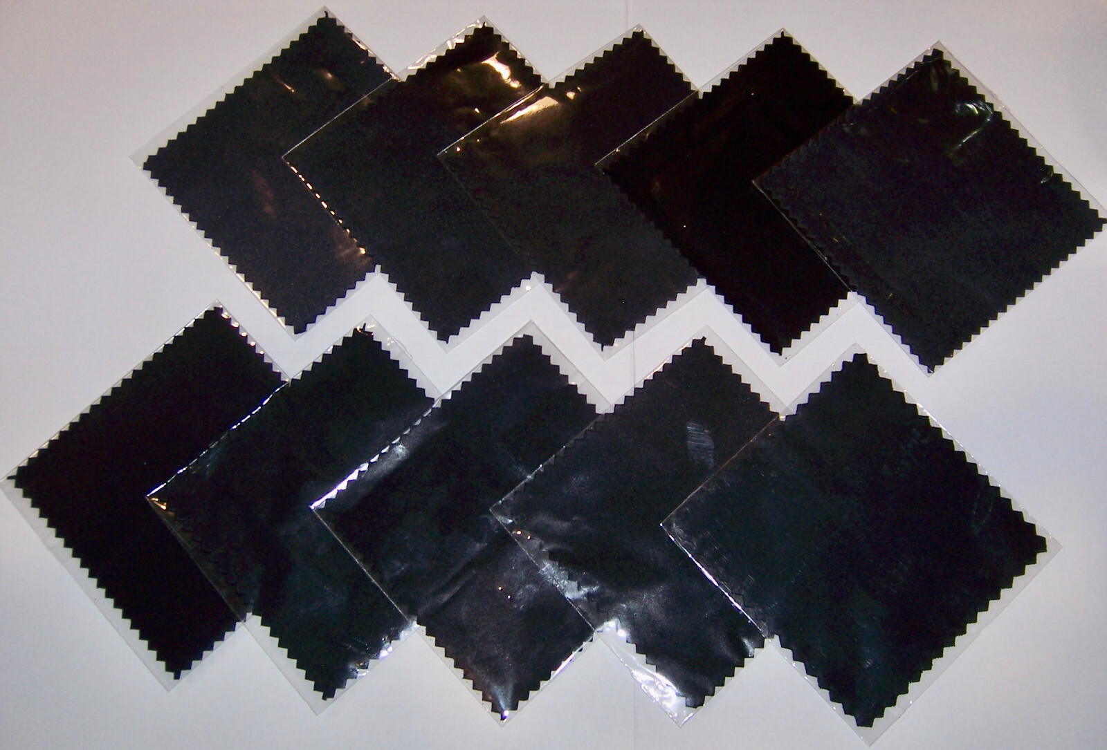 Lot of 10 Microfiber Cleaning Cloth Black Lens TV Glass Individually Wrapped!