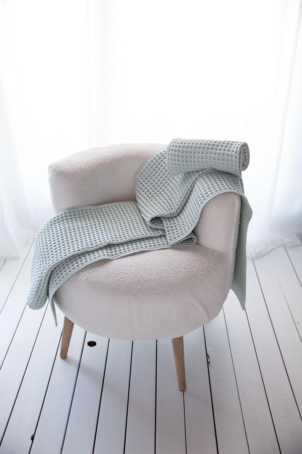Waffle Cotton Bath Towels-100% Turkish Cotton, Quick Dry, Ultra Soft, Premium