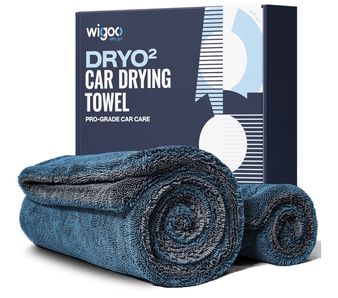 Premium Microfiber Car Drying Towels, 1300 GSM 36″×24″ Ultra-Absorbent 2 Blue