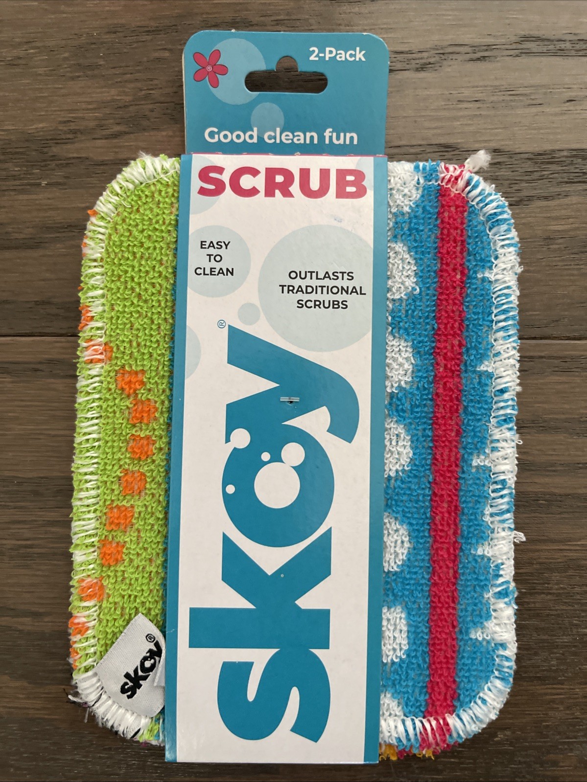 Skoy Scrub, Non-Scratching, Reusable Scrub for Kitchen and Household Use 2 Pack
