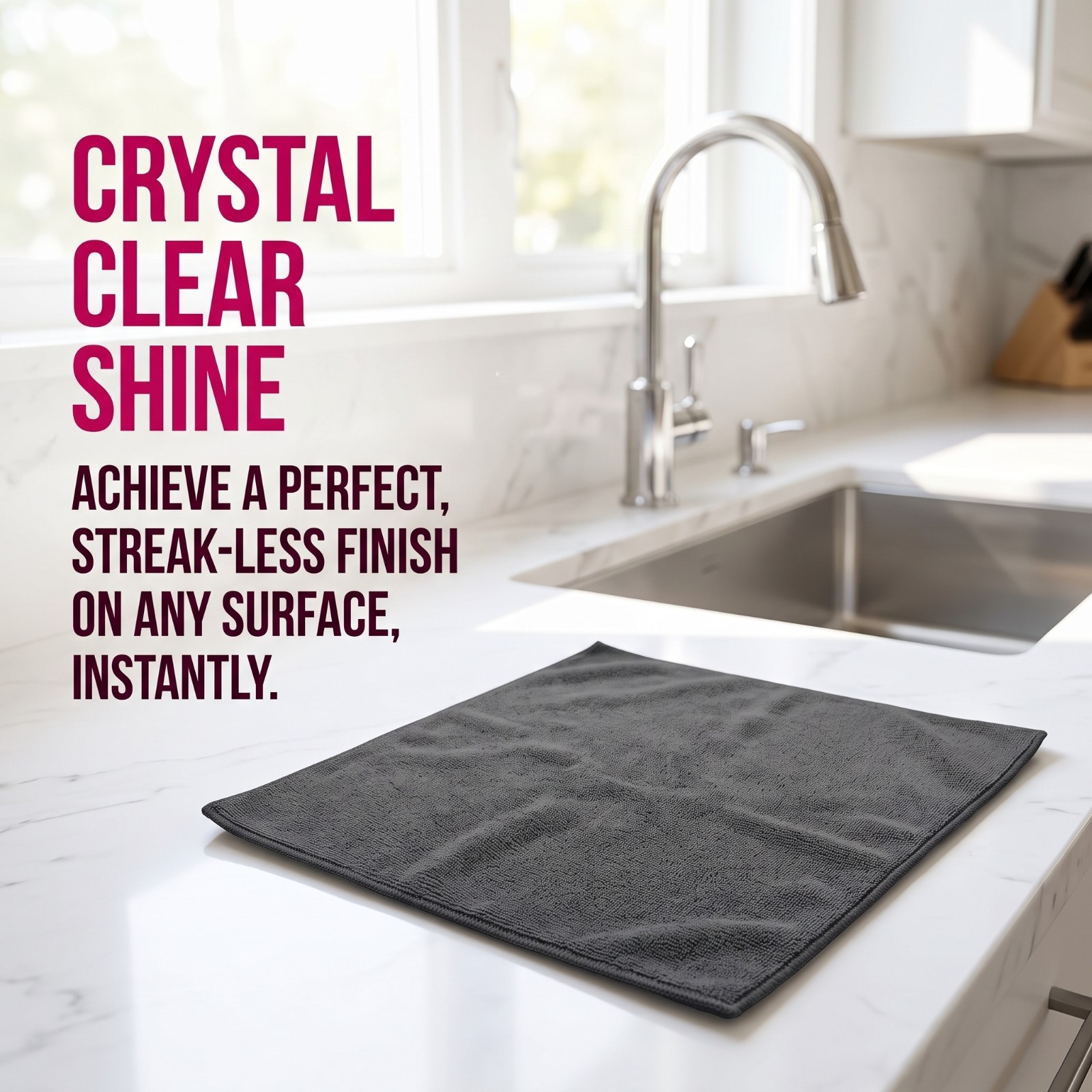 XXL Microfiber Magic Cleaning Cloth Streak Free Glass Car Window Towels 6 Pack