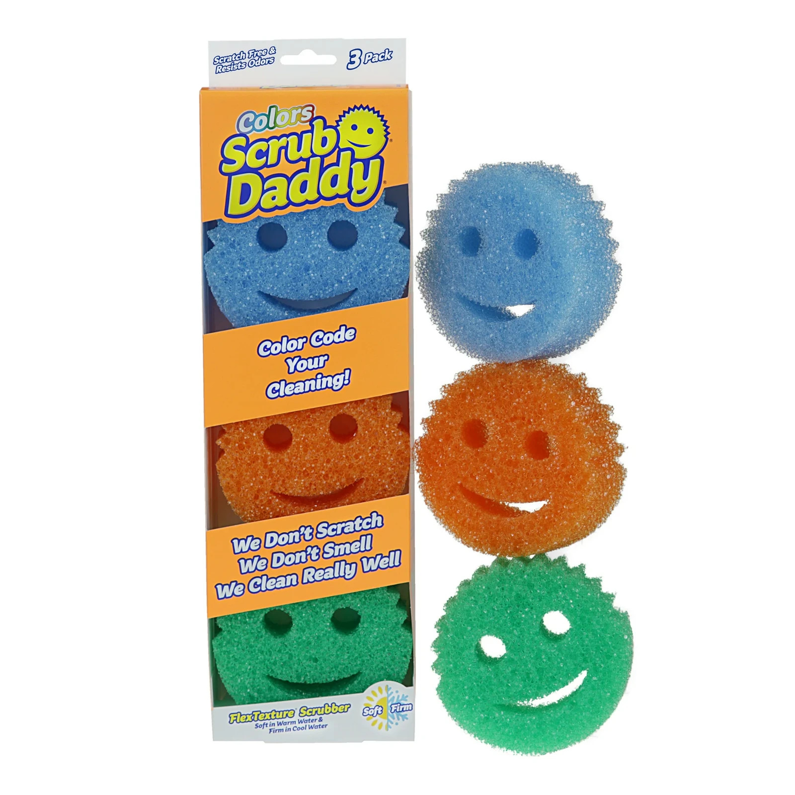 Scrub Daddy Color Sponges – 3 count !! FREE SHIPPING!!!