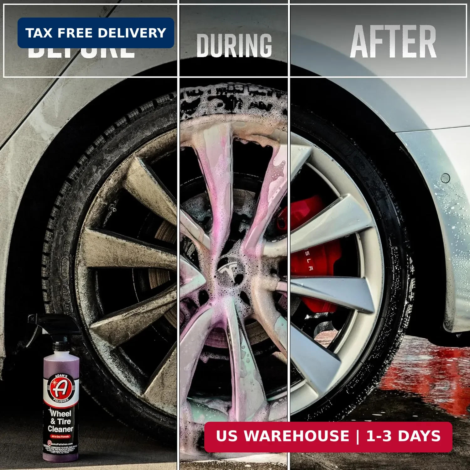 Adam’s Polishes Wheel & Tire Cleaner Gallon – Professional All in One Tire & Whe