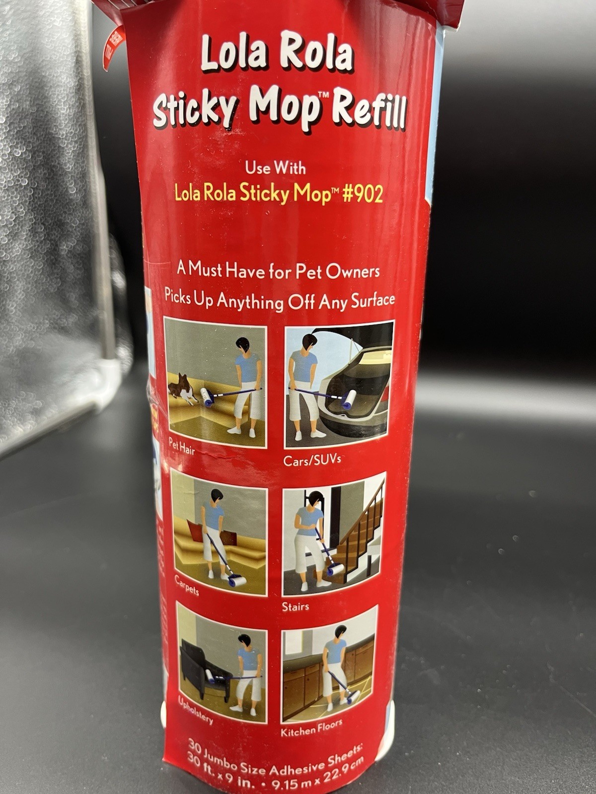 Lola Rola Sticky Mop Refills For Mop #902 Lot Of 6 Rolls 30 Ft Each Roll