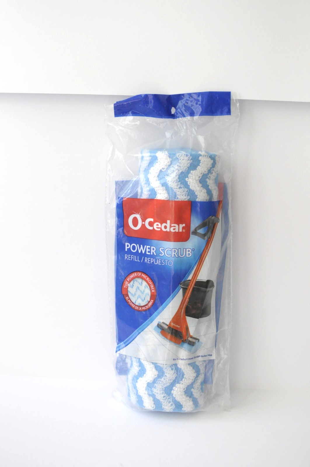O Cedar POWER SCRUB 10 in Roller Mop Refill Microfiber Wave Sponge