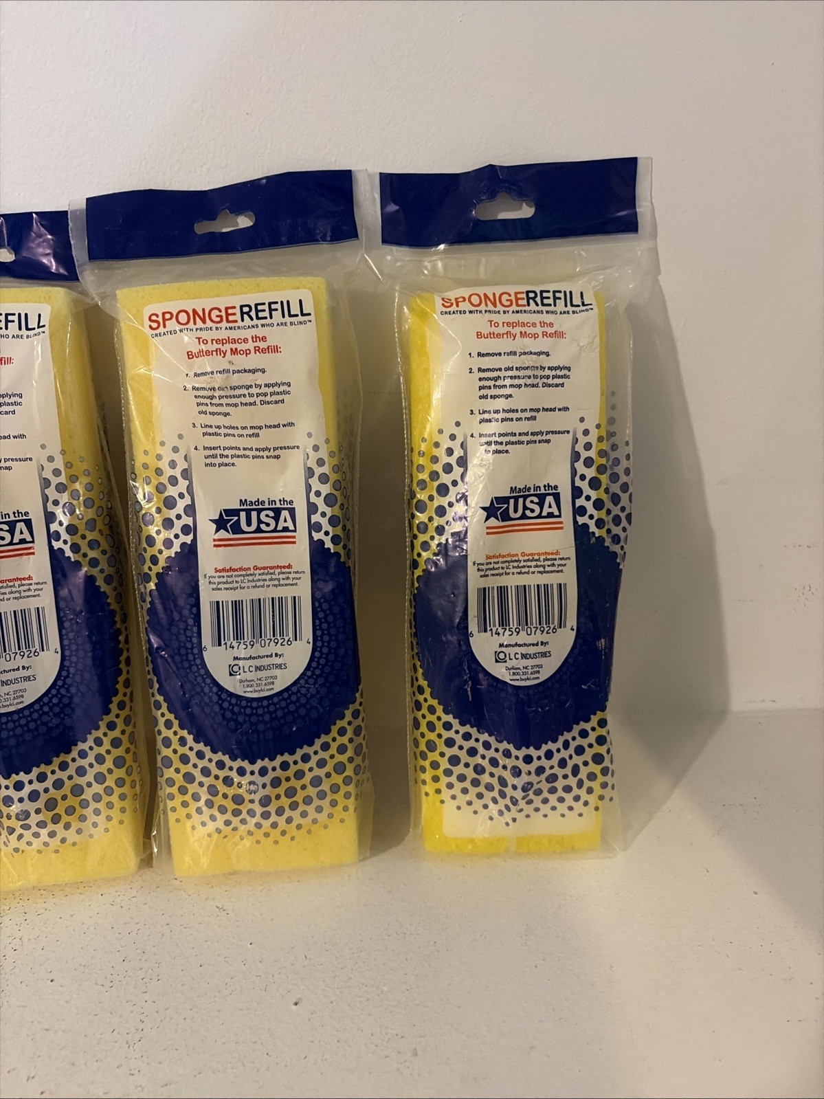 5 Butterfly Mop Set Absorbent Cellulose Poly Sponge Refill Head Type I USA NEW