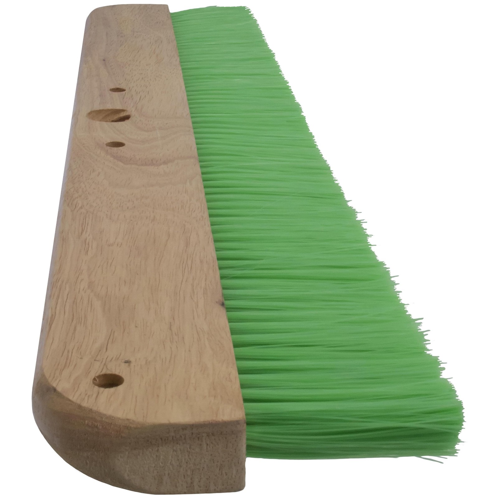 Wood Backed Concrete Broom, Green Nylon Bristles, 36 Inch, Fine Finish, Made in