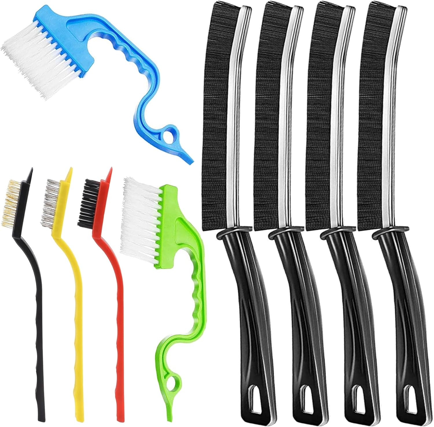 9 Pcs Hard Bristle Crevice Cleaning Brushes for Household Use, Gap Cleaning Brus