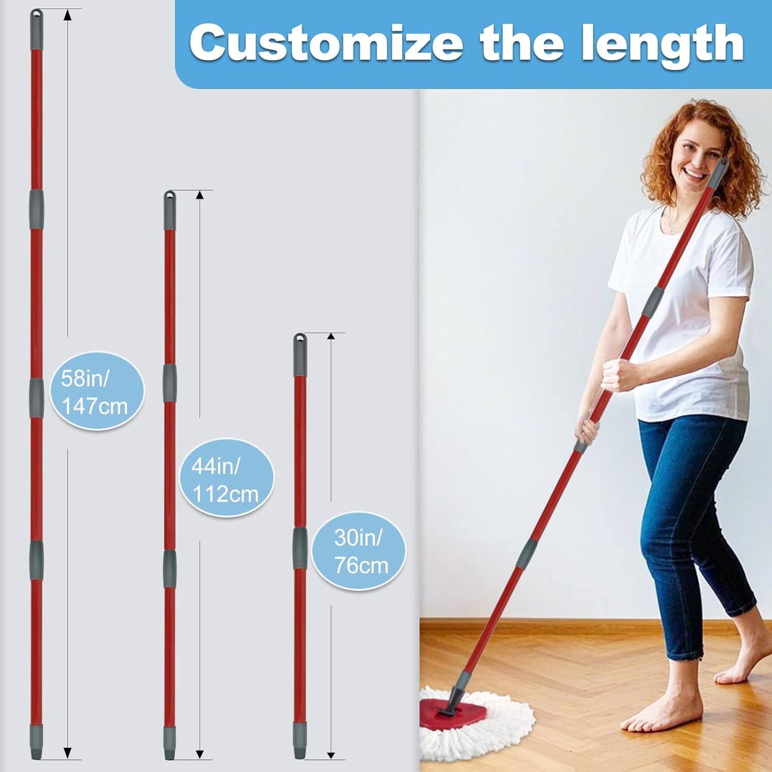 Mop Handle for Ocedar, Mop Handle for O Cedar, Spin Mop Replacement Handle for O