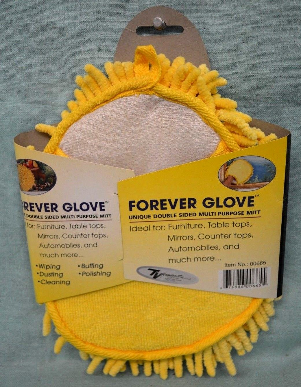 Forever GLOVE Microfiber Cloth Machine WASH Clean HOUSEHOLD 2 Sided MITT Dust