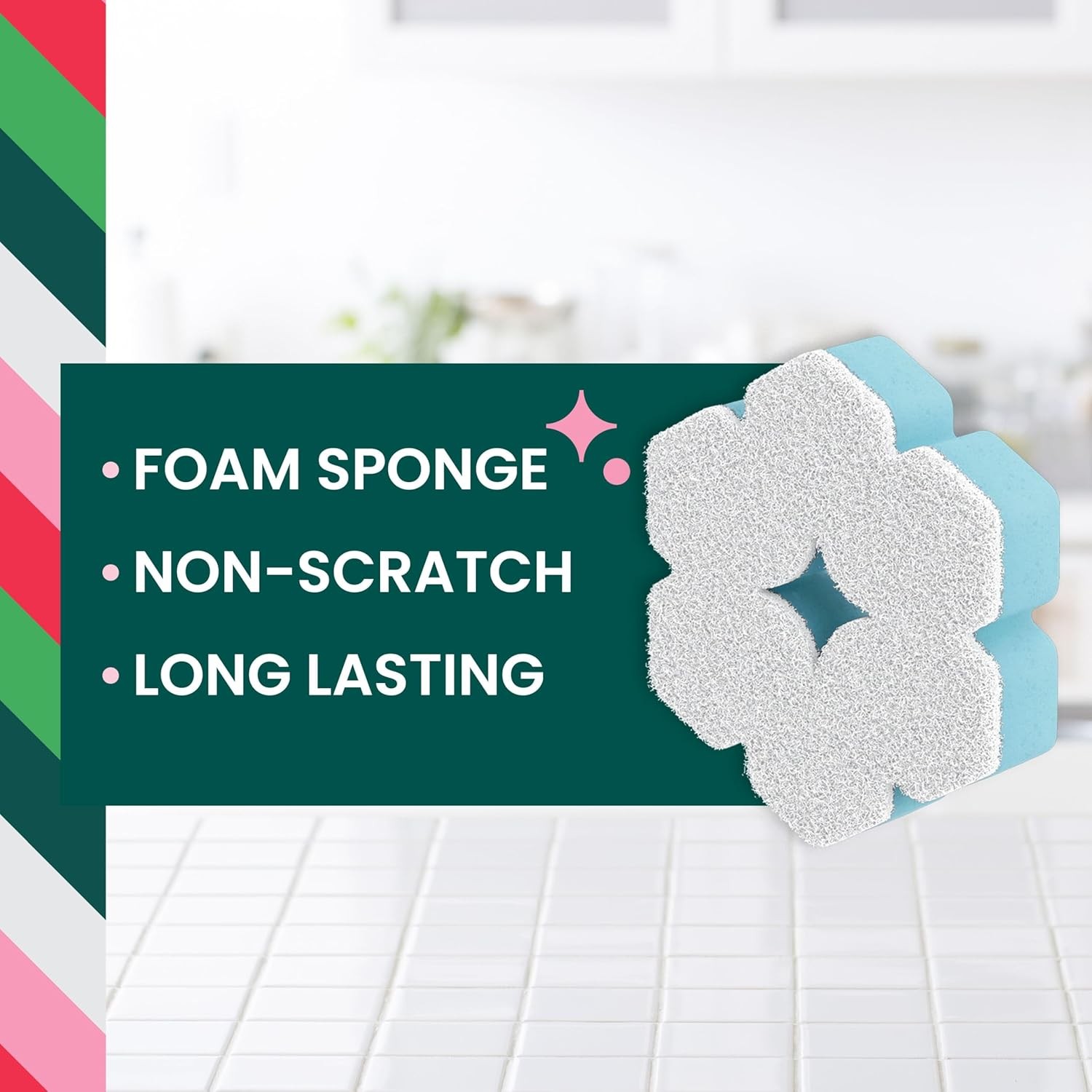 Snowflake Non Scratch Scrub Spon, 1 Pa