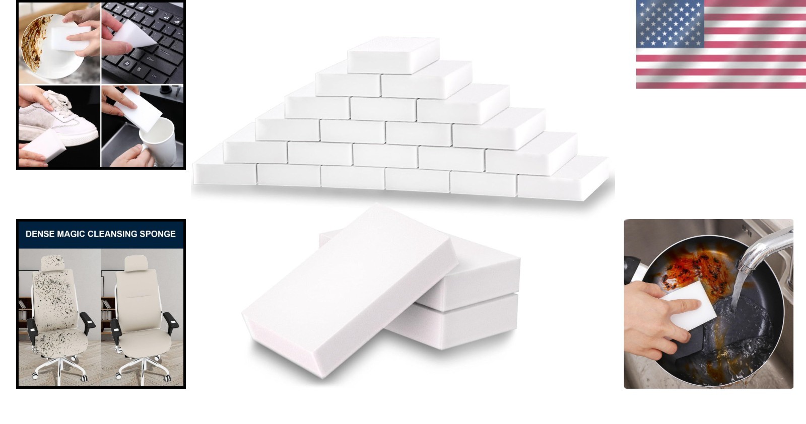 Multi-Purpose 50 Count Melamine Eraser Sponges – Ideal for Your Home & Beyond