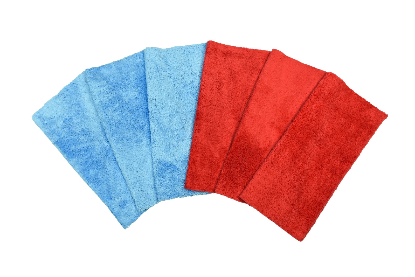 6pcs Microfiber Towel Edgeless Scratch Free Cleaning Clothes 16″x16″ Red