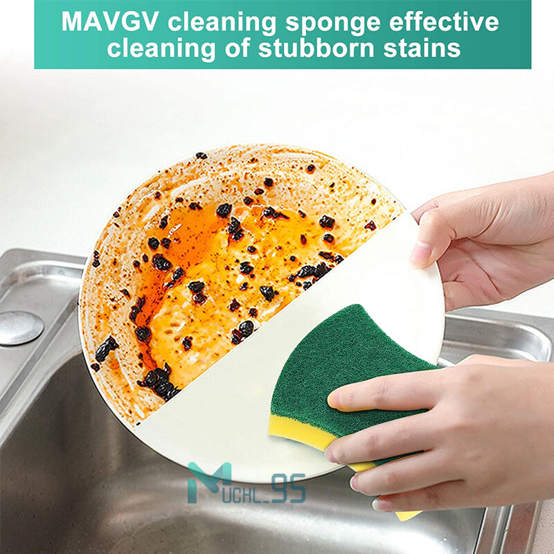 Upgraded Kitchen Cleaning Sponges,Non-Scratch for Dish,Absorbent Scrub Sponges