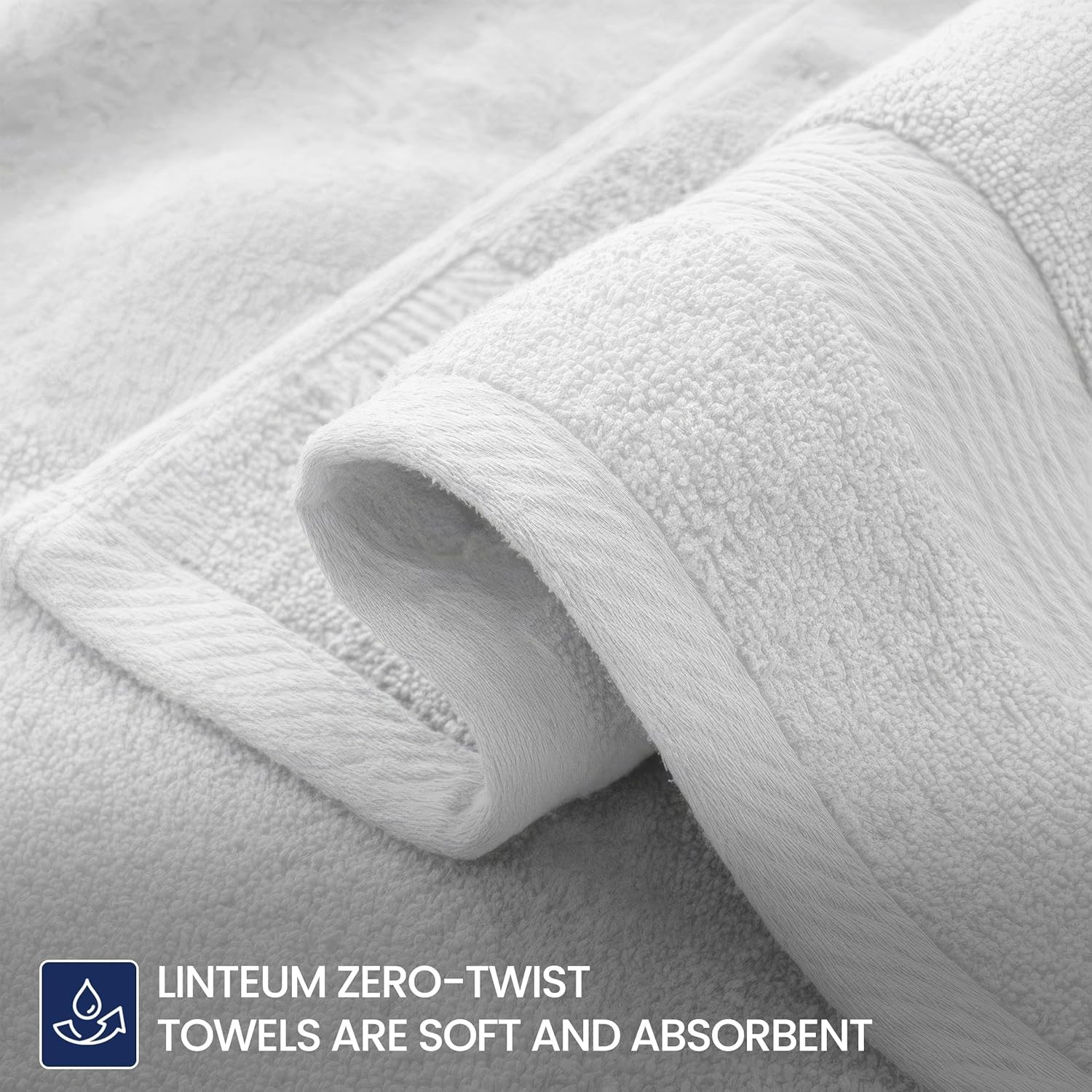 Premium 16×27 Inch White Hand Towel – 100% Cotton Zero Twist Towels | Absorbent,