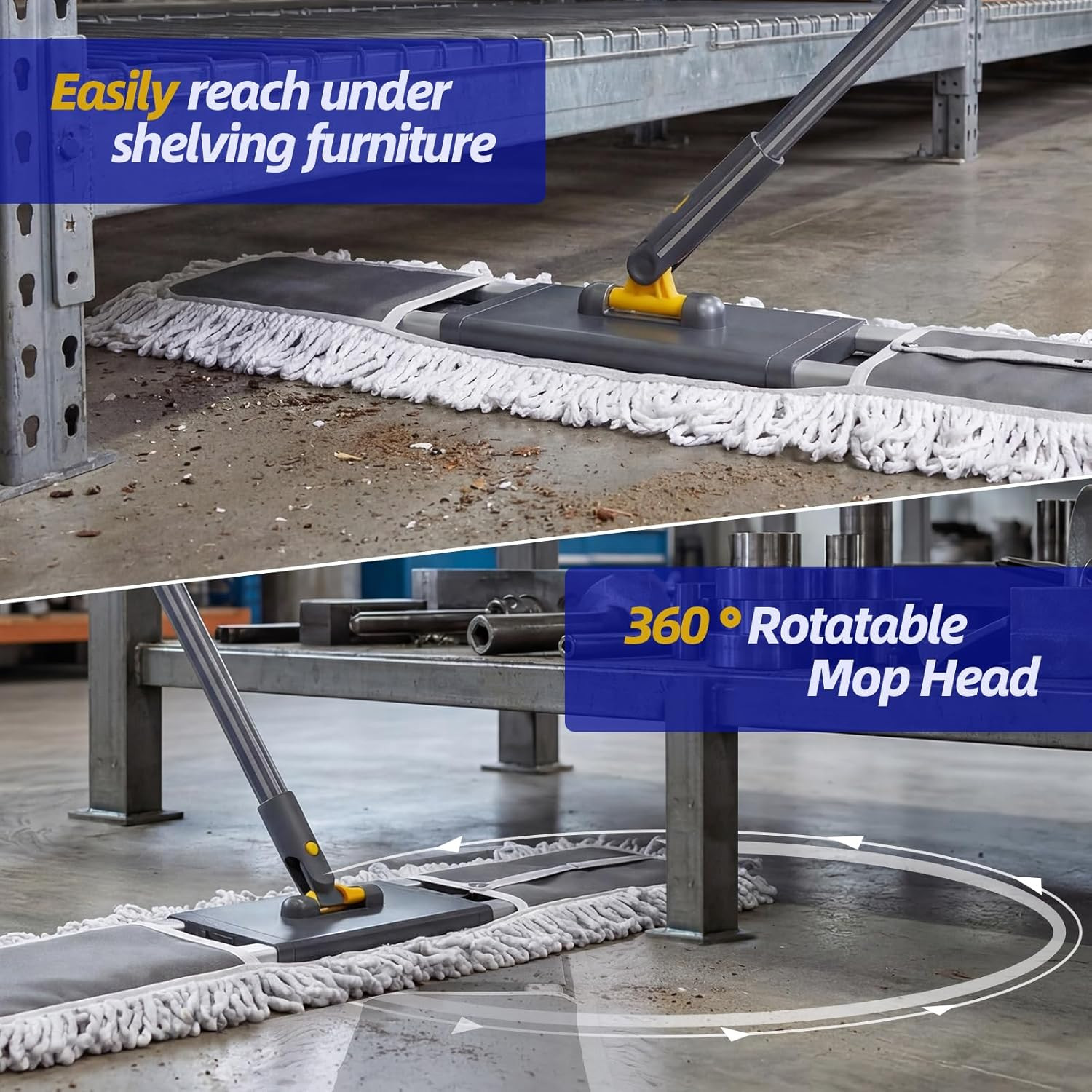 36″ Commercial Dust Mops for Floor Cleaning, Masthome Professional Industrial Mo