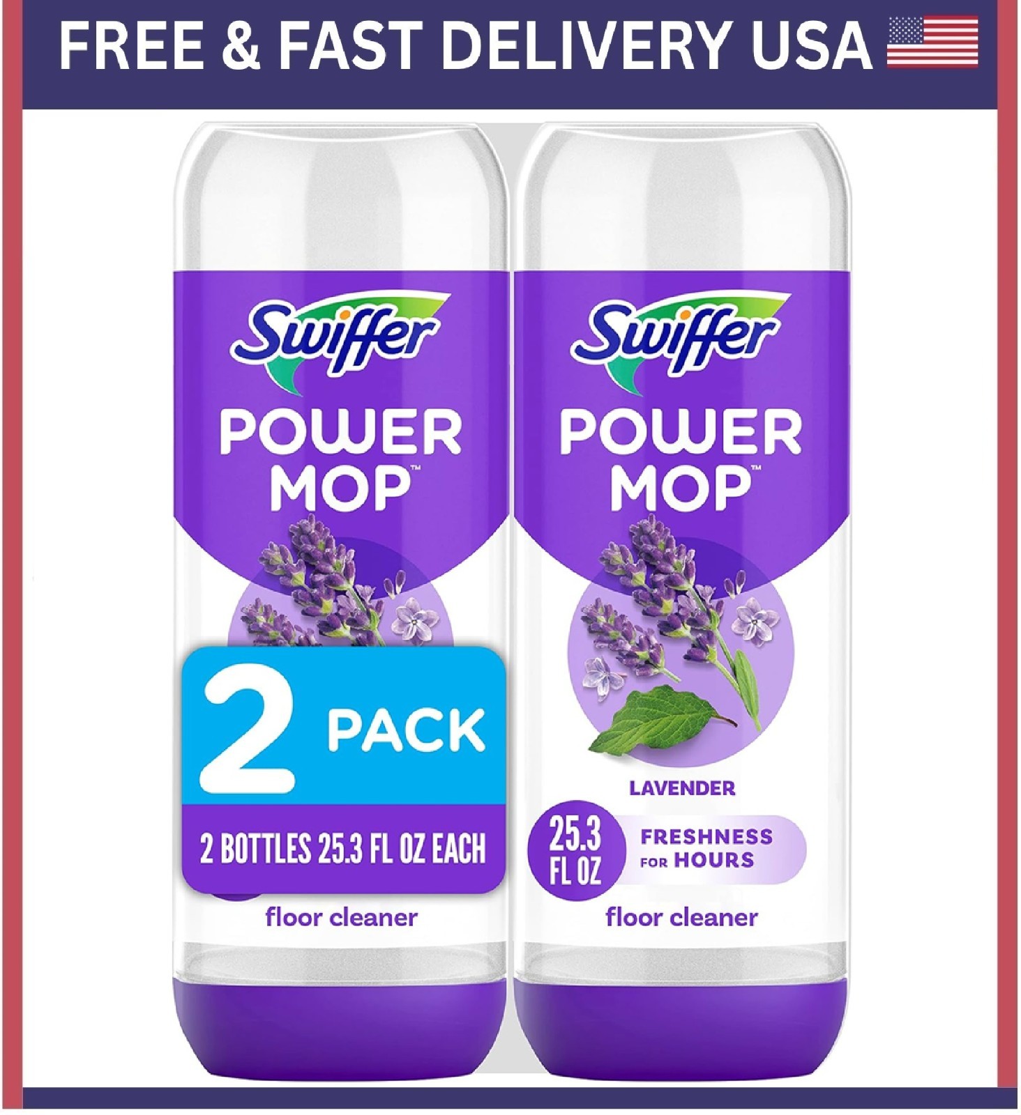 Swiffer Power Mop Refill Solution, Floor Cleaner for Mopping Tile, Vinyl, Lamina
