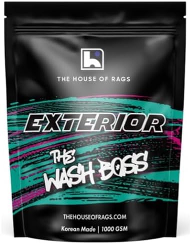 THOR Wash Boss V2: Microfiber Pad 10x10in 1000 GSM Korean-Made – Lint-Free, Heav
