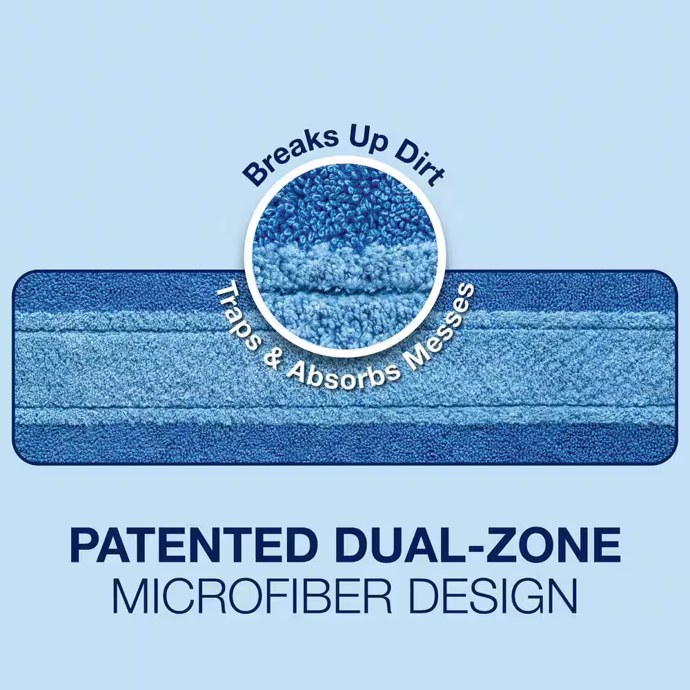Microfiber Wet Mop Pad Refills (3-Count)