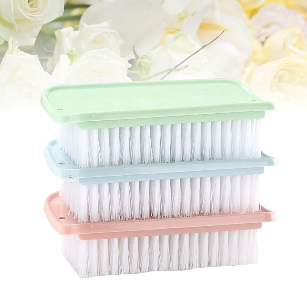 3Pcs Reusable Multi Use Cleaning Brush Plastic Handle Assorted Colors