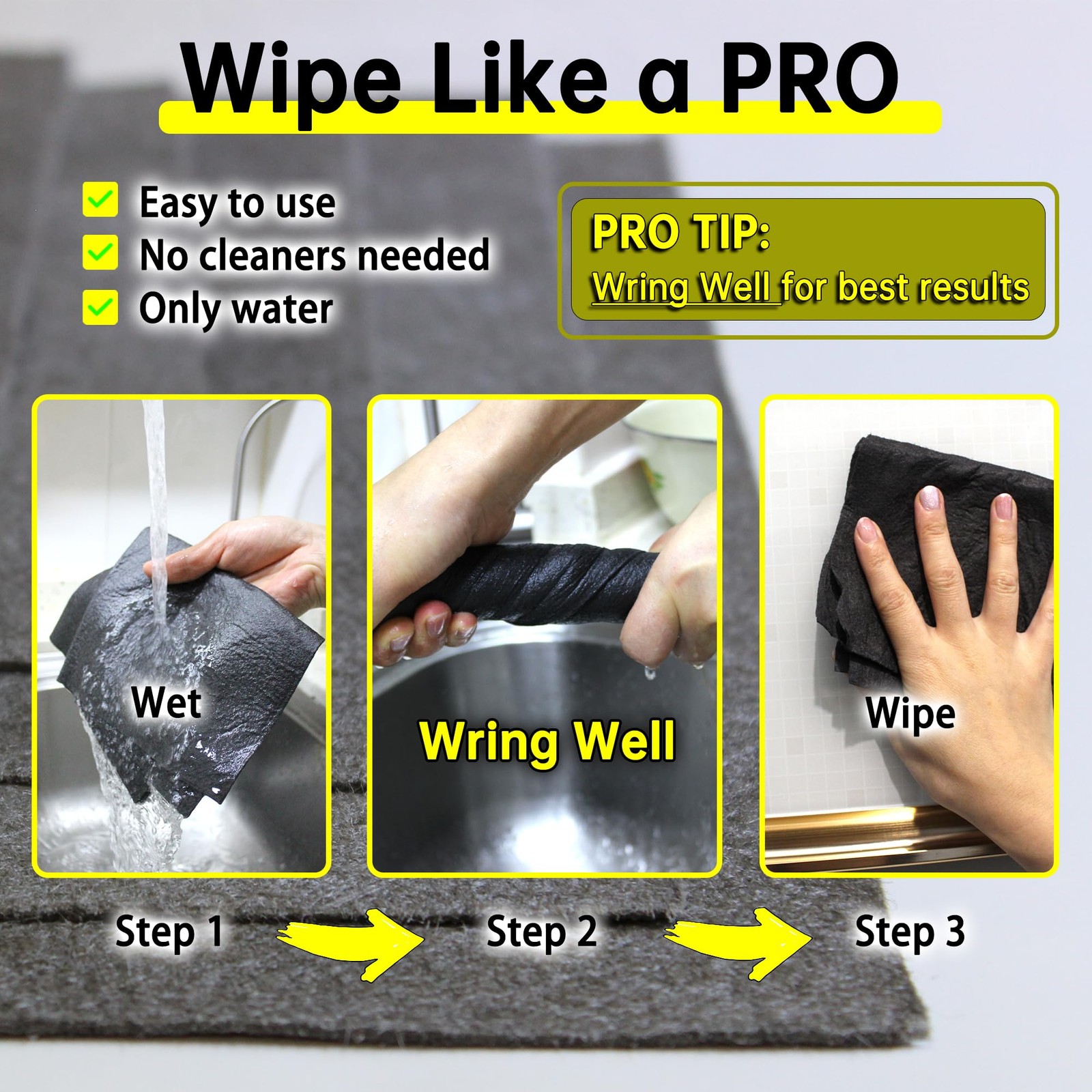 IZYUF 12PCS Magic Cleaning Cloth 30x25cm
