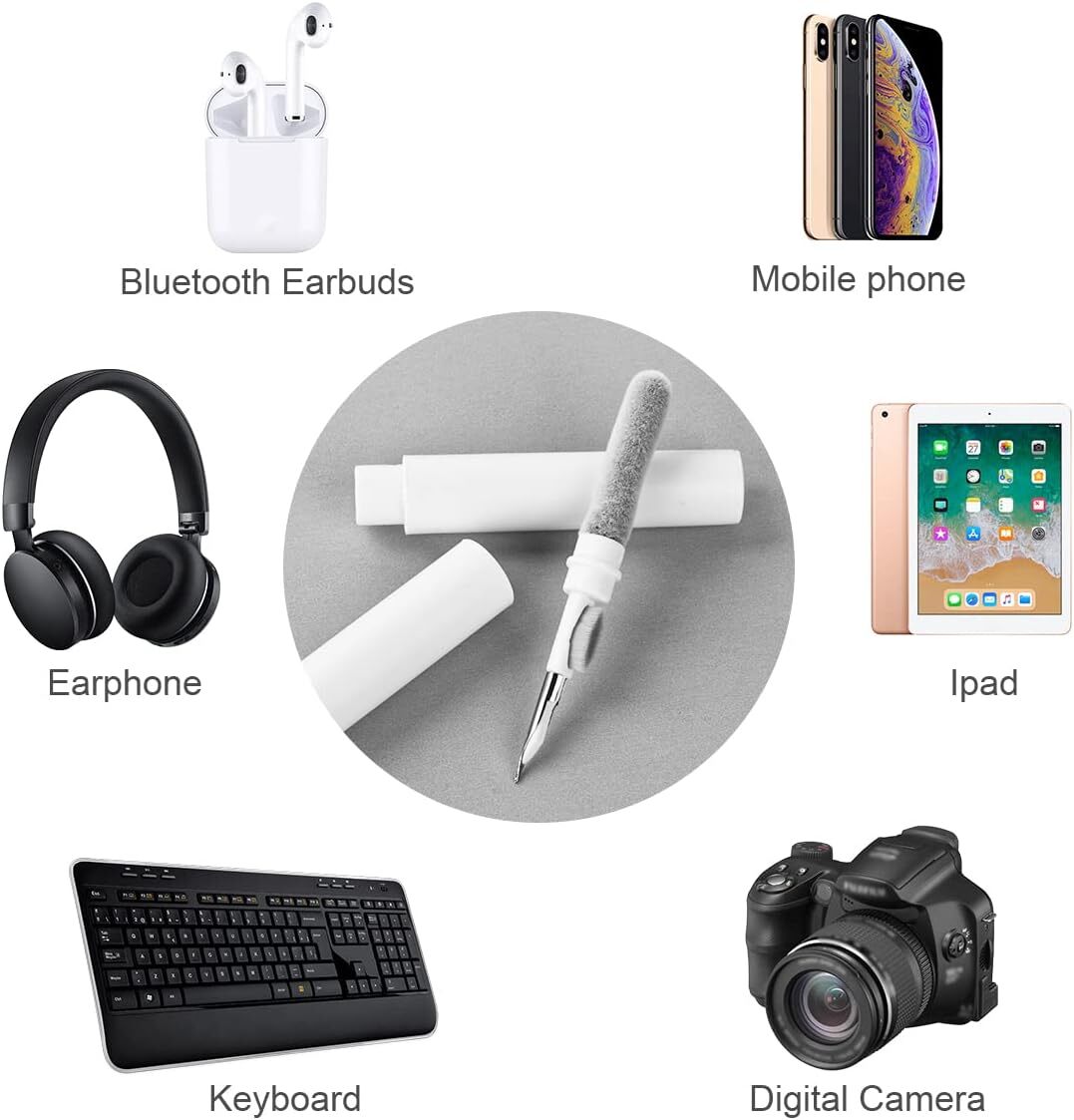 Cleaning Pen For Airpods Pro1 2Earphones Cleaner Kit Soft Brush Case Earbuds Lot