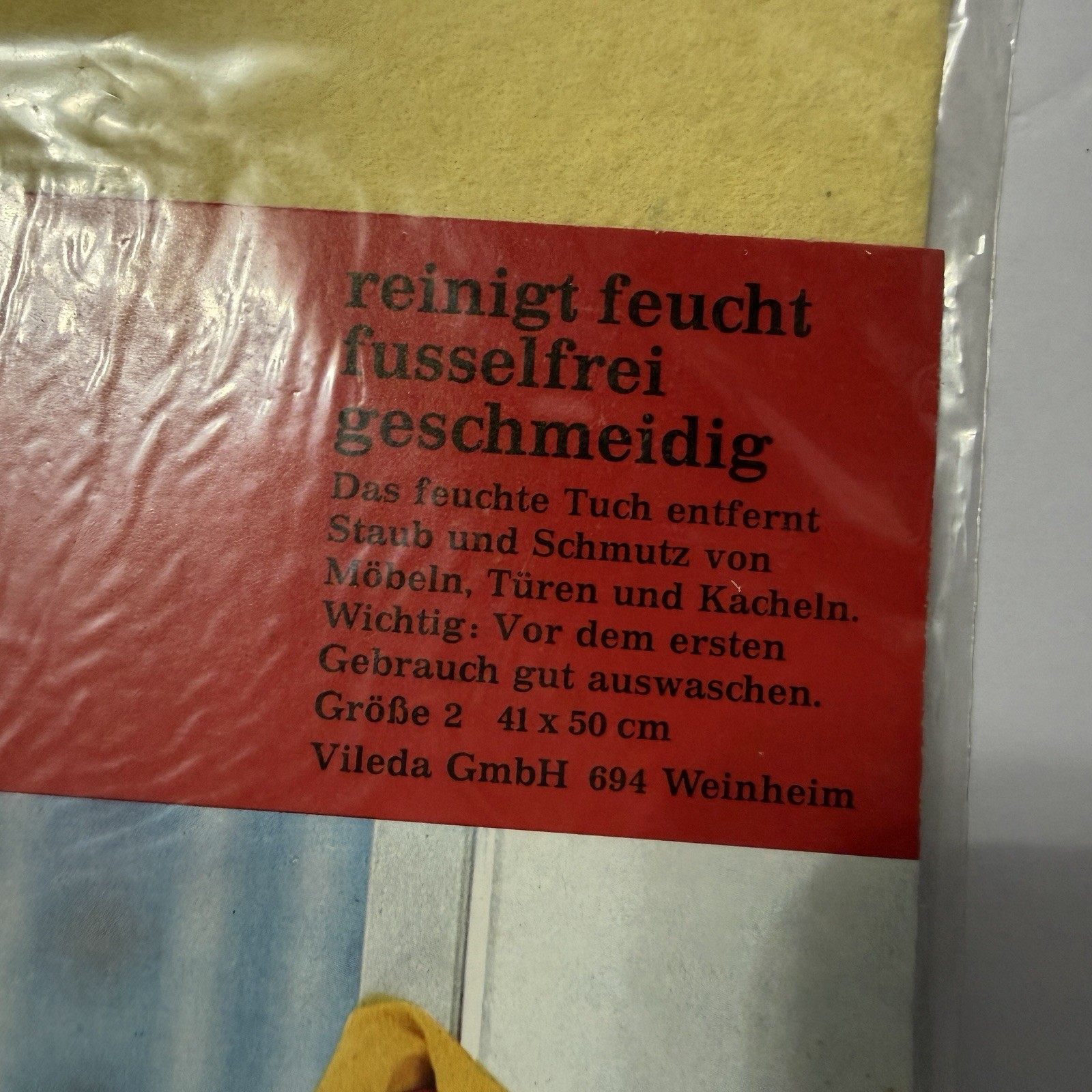 2 Vileda Household Cleaning Dusting Cloth Made in Germany Vintage 16”x 20” -New