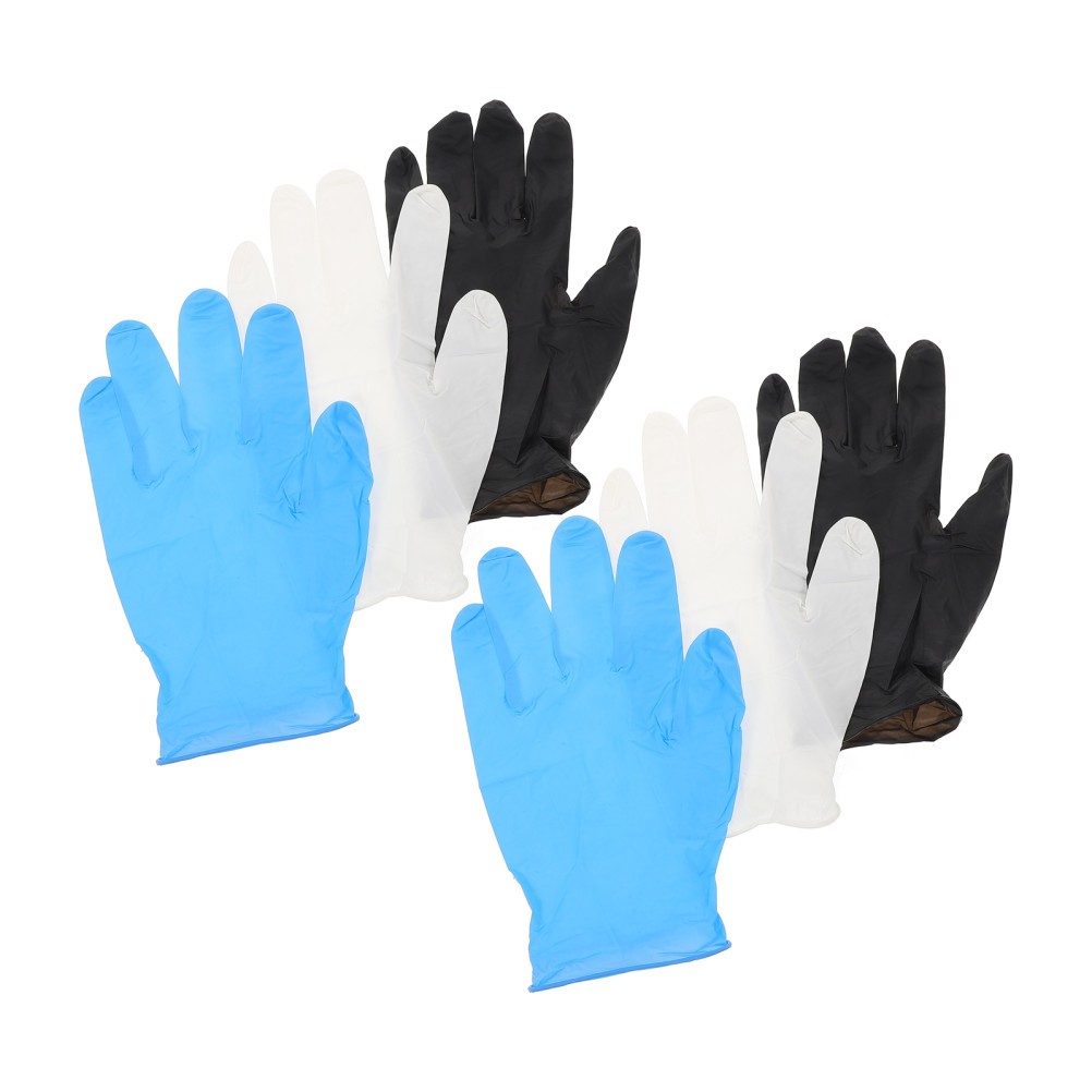 3 Pairs Durable Rubber Shop Gloves Nonslip Mechanic Gloves Assorted Colors