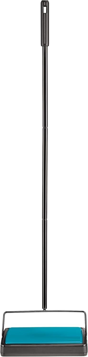 Easy Sweep Compact Carpet & Floor Sweeper 2484A Teal Manual Home Cleaning Sweepe