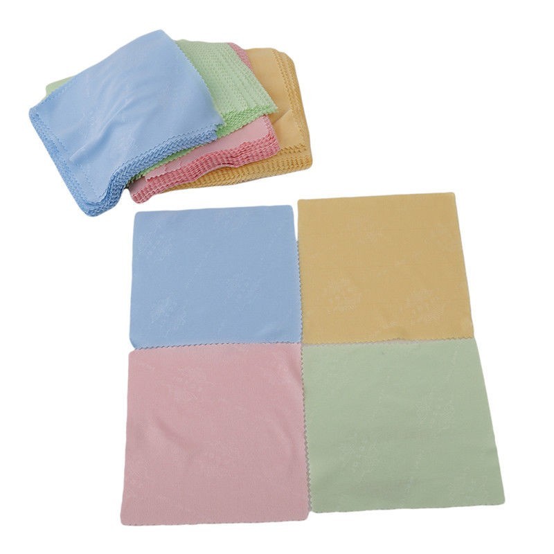 100pcs Microfiber Glasses Cleaning Cloth Wipe Glasses Lenses Clean Dust 5″×5″