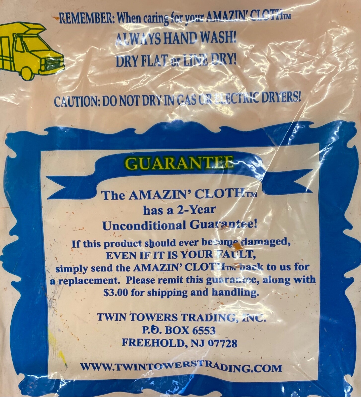 Vintage AMAZIN’ CLOTH Car Chamois Super Absorbent Large 19” Garage House Germany