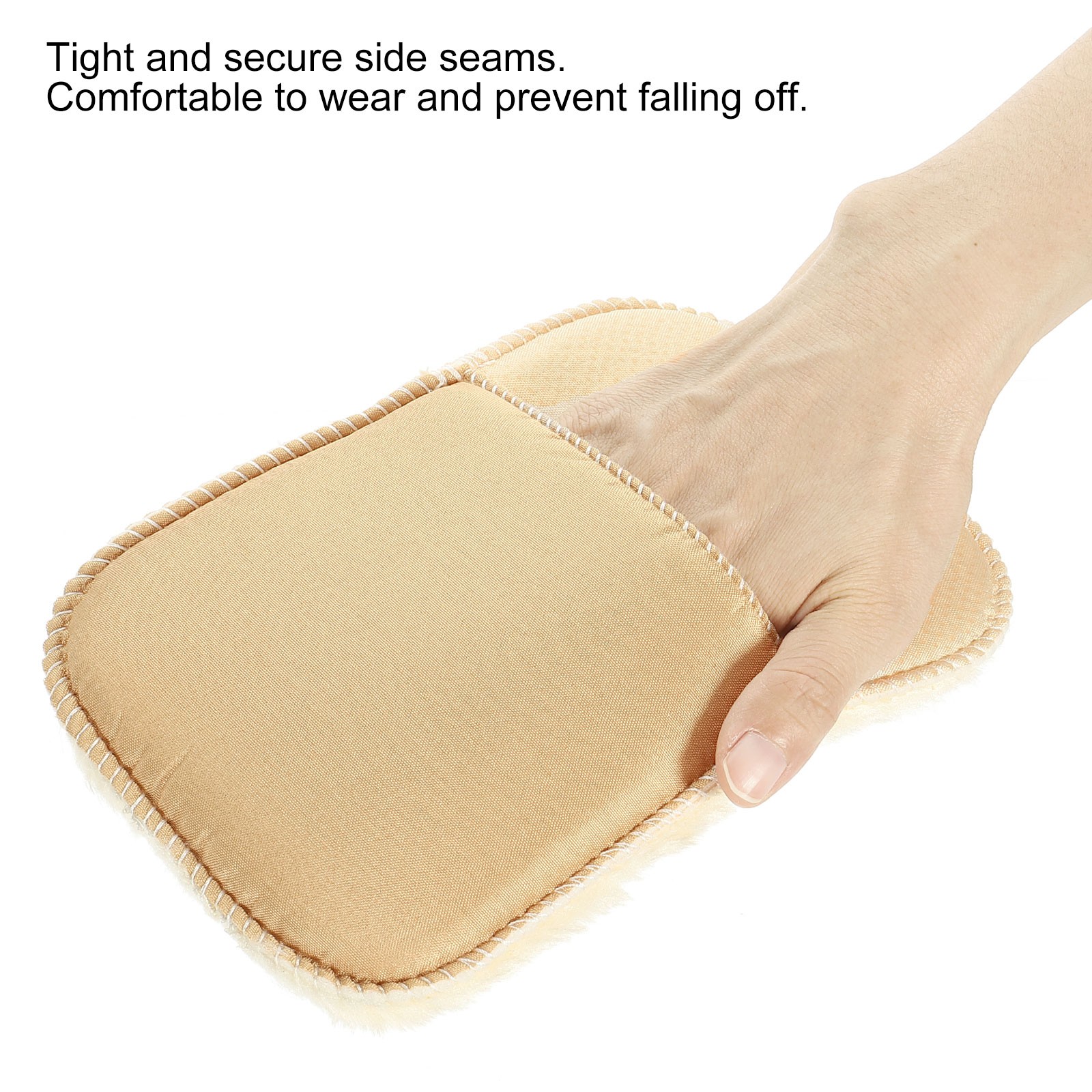 4 Pack Shoes Polishing Gloves Cleaning Shine Cloth for Leather Boots Yellow