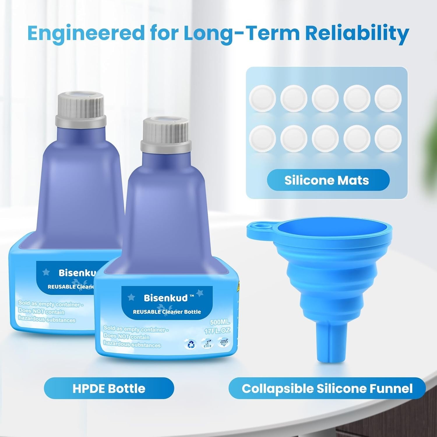 500ml Refillable Bottles for Swiffer WetJet – 2 Pack, Durable & Cost-Effective
