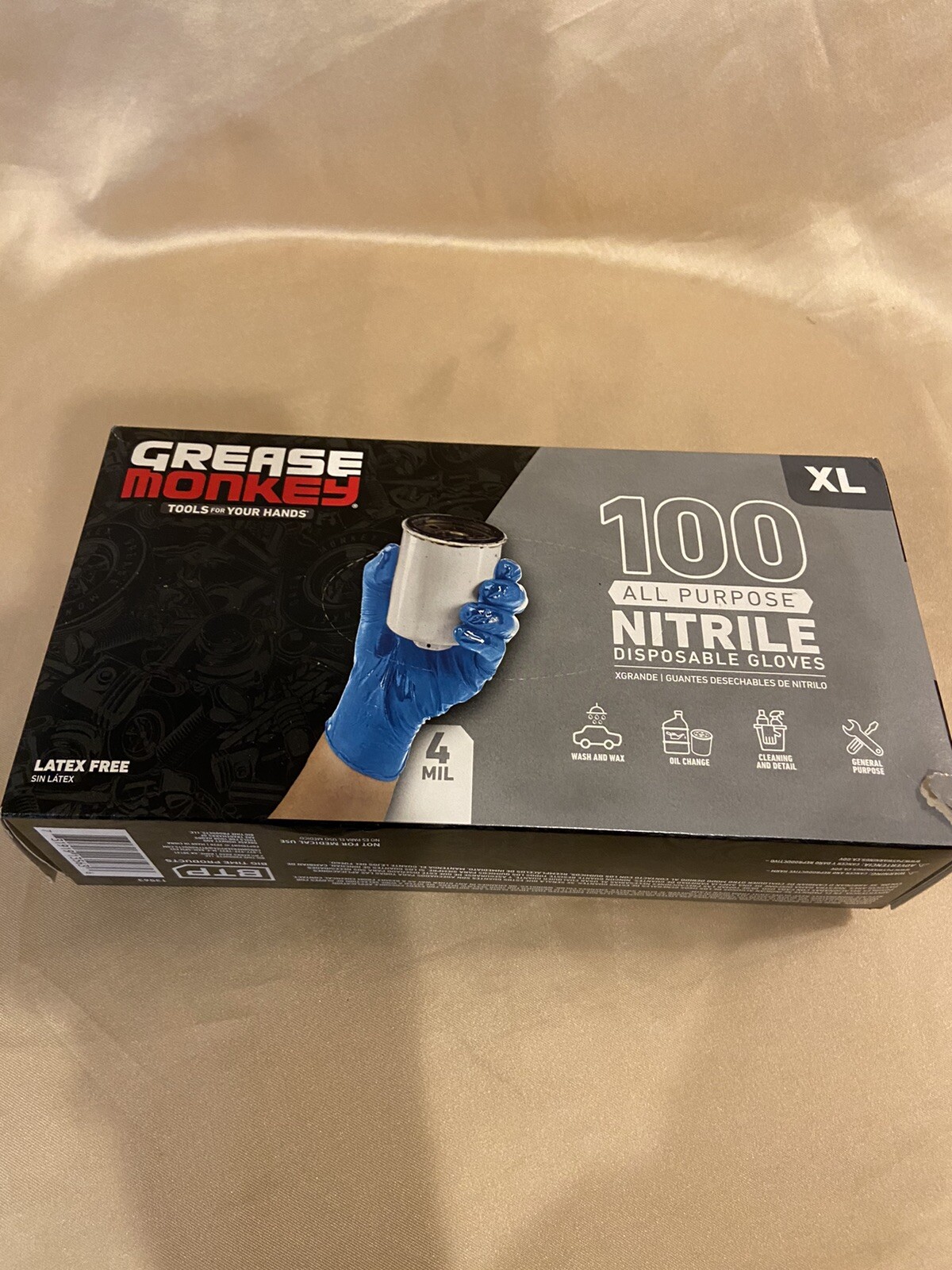 XL 4 mil 1000 NITRILE Disposable Gloves Latex-Free Powder-Free All-Purpose Blue