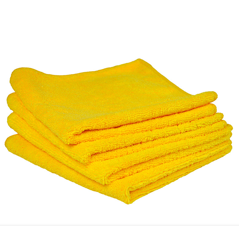Kirkland Signature 36-Count Yellow Microfiber Towels 16×16 – Lint-Free Cleaning