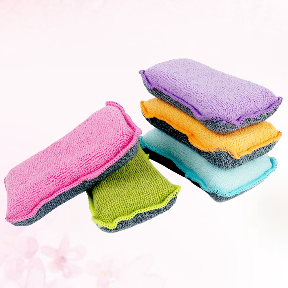 5Pcs Sponges for Dishwashing Rich Bubbles Easy Grip for Home Kitchen Use