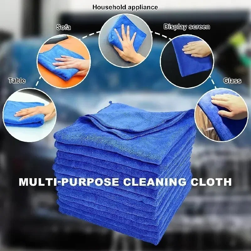 Microfiber Cleaning Cloth Towel Rag Car Polishing No Scratch DetailingSet of 100
