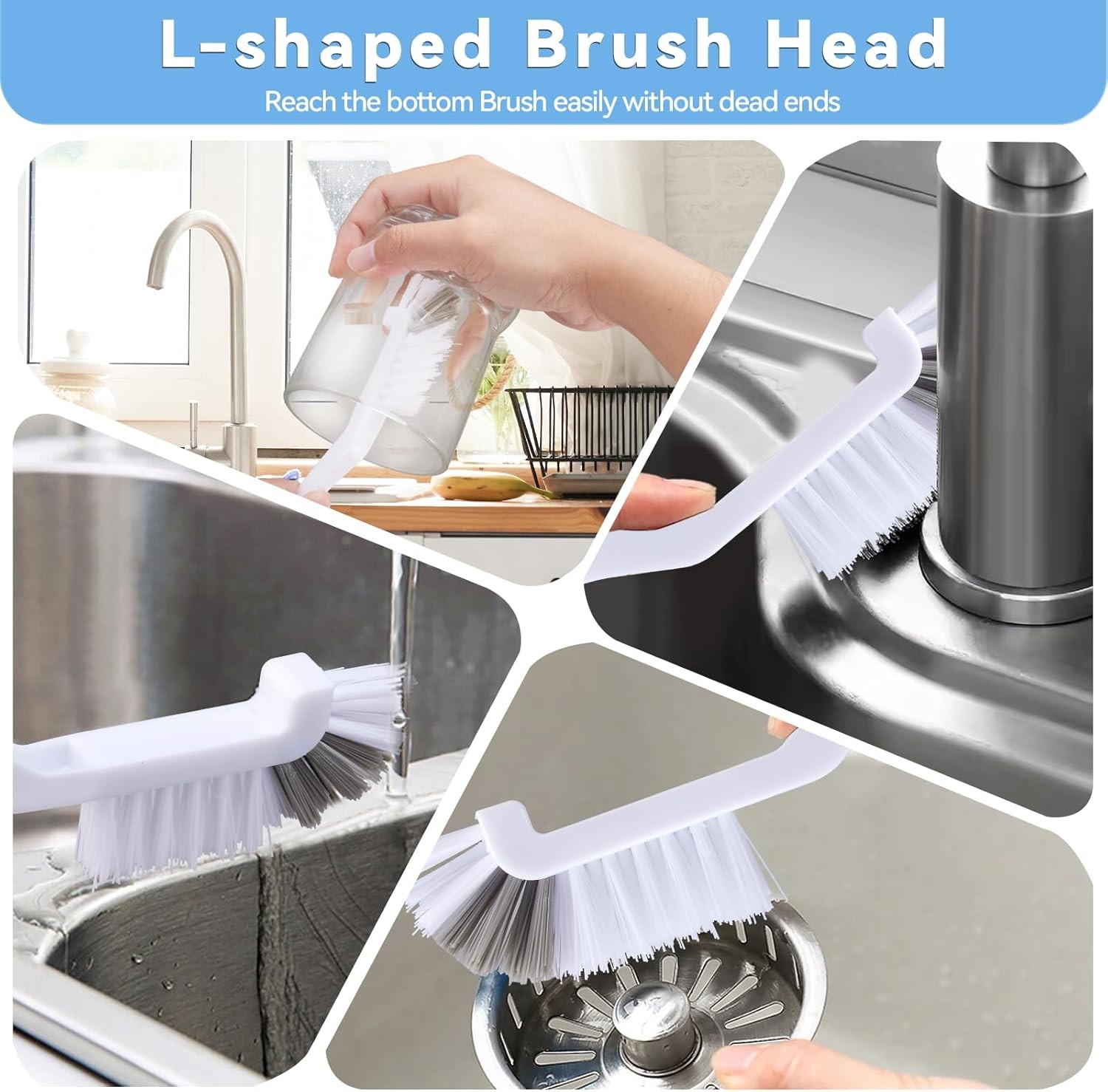 13PCS Crevice Cleaning Brush Set,Multifunctional Cleaning Brush Tools,Hard
