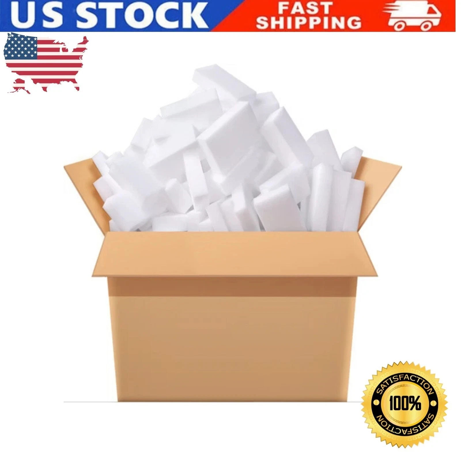 100 PCS Sponge Eraser BULK PACK Melamine Cleaning Foam 3/4″ Thick Kitchen Bath