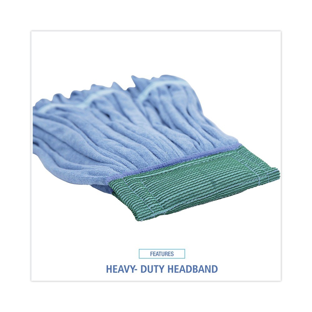 Boardwalk MWTMB Microfiber Looped-End Wet Mop Head – Medium, Blue New