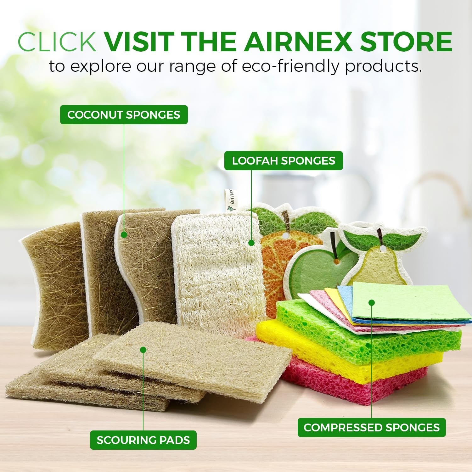 Natural Loofah Sponges for Dishes Pack of 6 – Compostable and Cellulose Kitch…