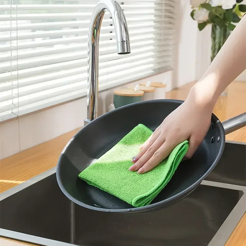 10/5/3Pcs Microfiber Cleaning Cloth, Dishwashing Cloth Household Rag Kitchen Bat