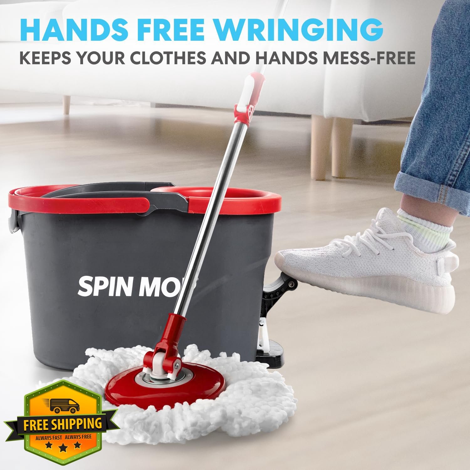 SIMPLI-MAGIC Spin Mop Red/Black