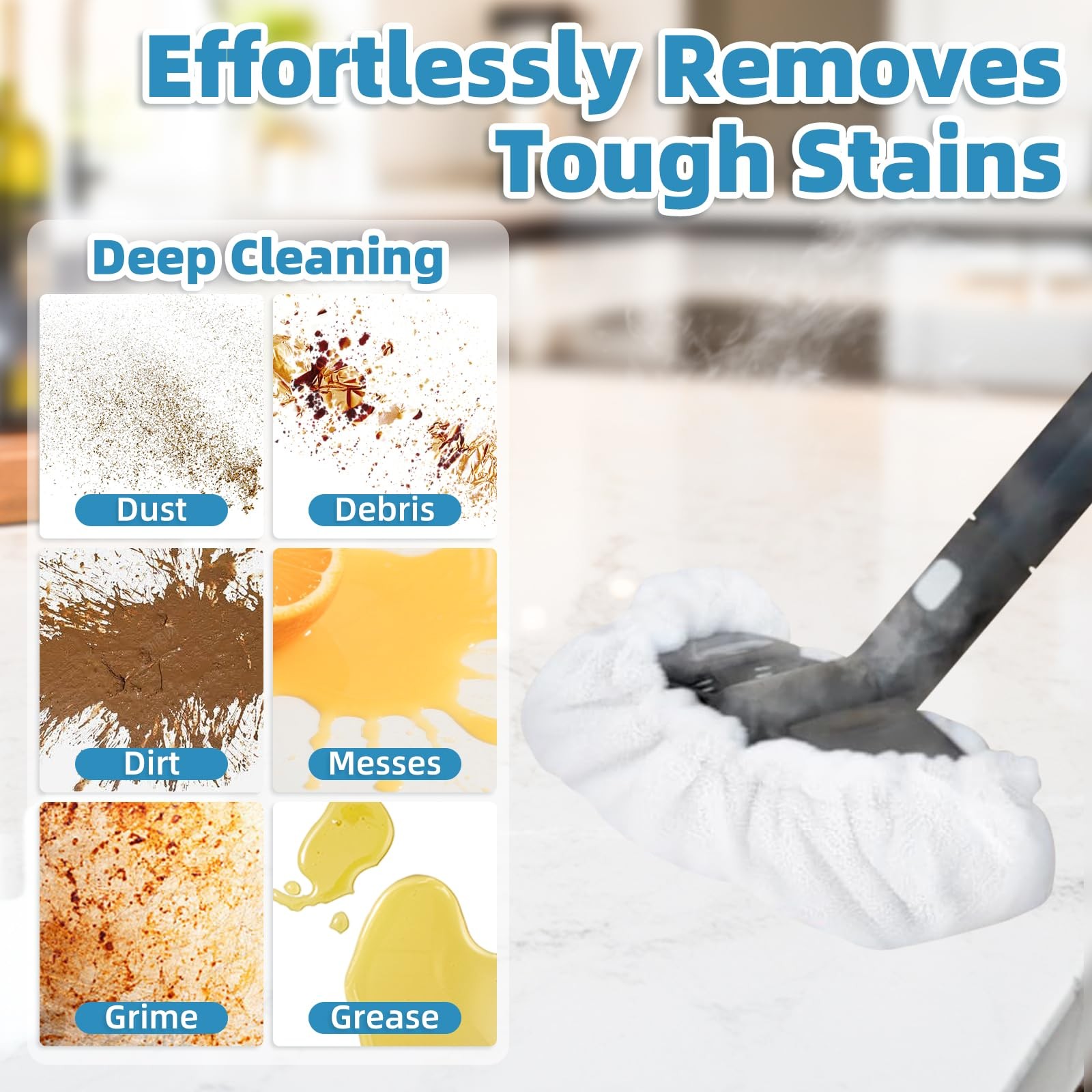 Steam Mop Pads 10.5×4.5″ Rectangle Compatible with Dupray – Reusable Washable