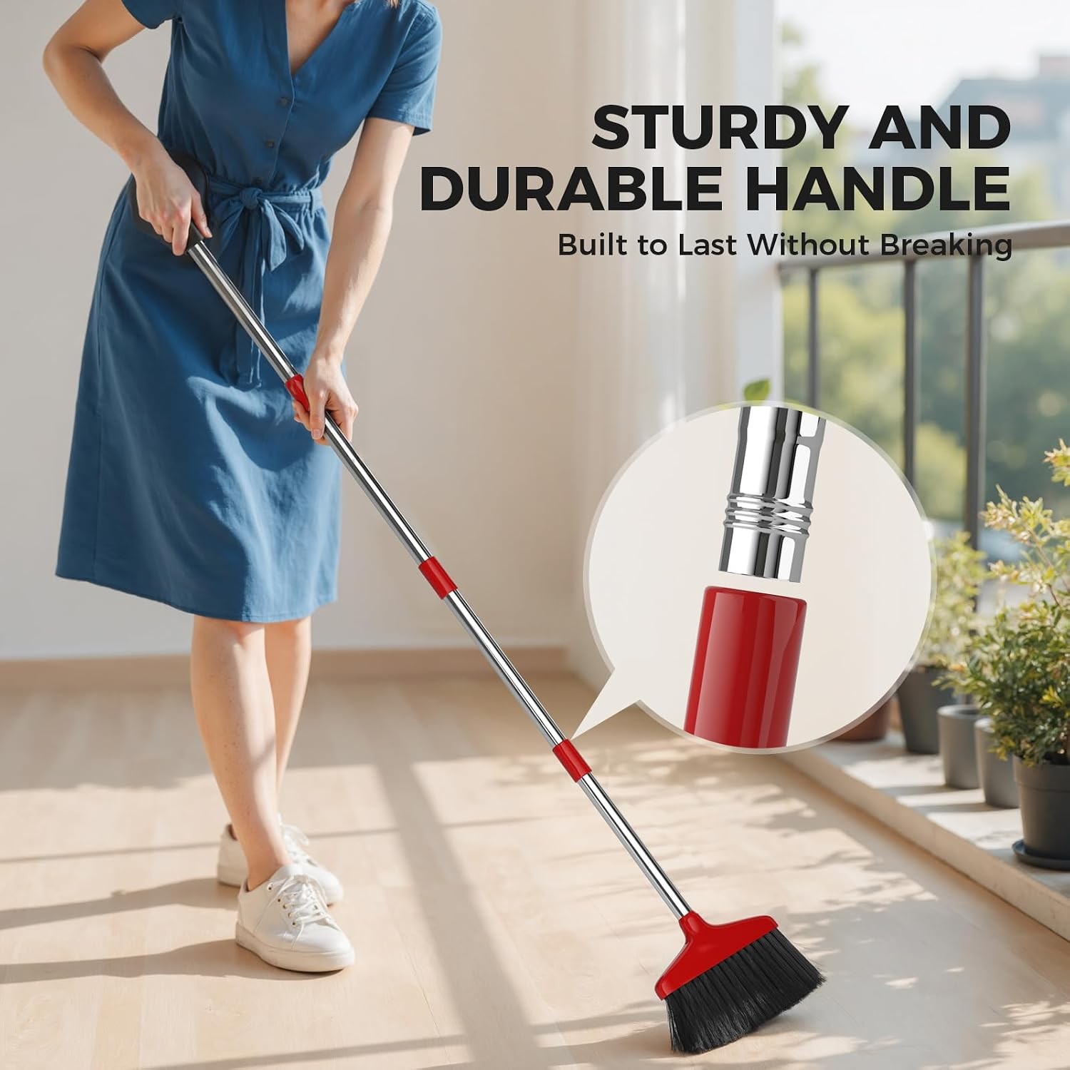 Handy Broom, Indoor/Outdoor Brooms, Duty Kitchen Broom, for Home Garage