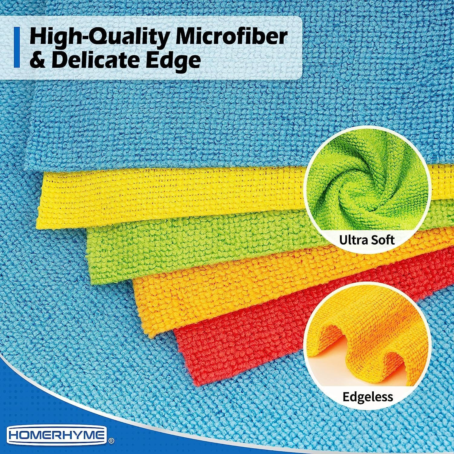 Microfiber Towels for Cars, 24 Pack Microfiber Cleaning Cloths, 11.5″*11.5″ C…